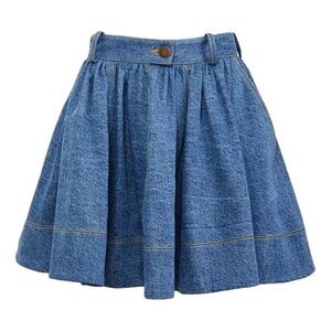 Fleur Du Mal Denim Circle Full Skirt Size S NWT